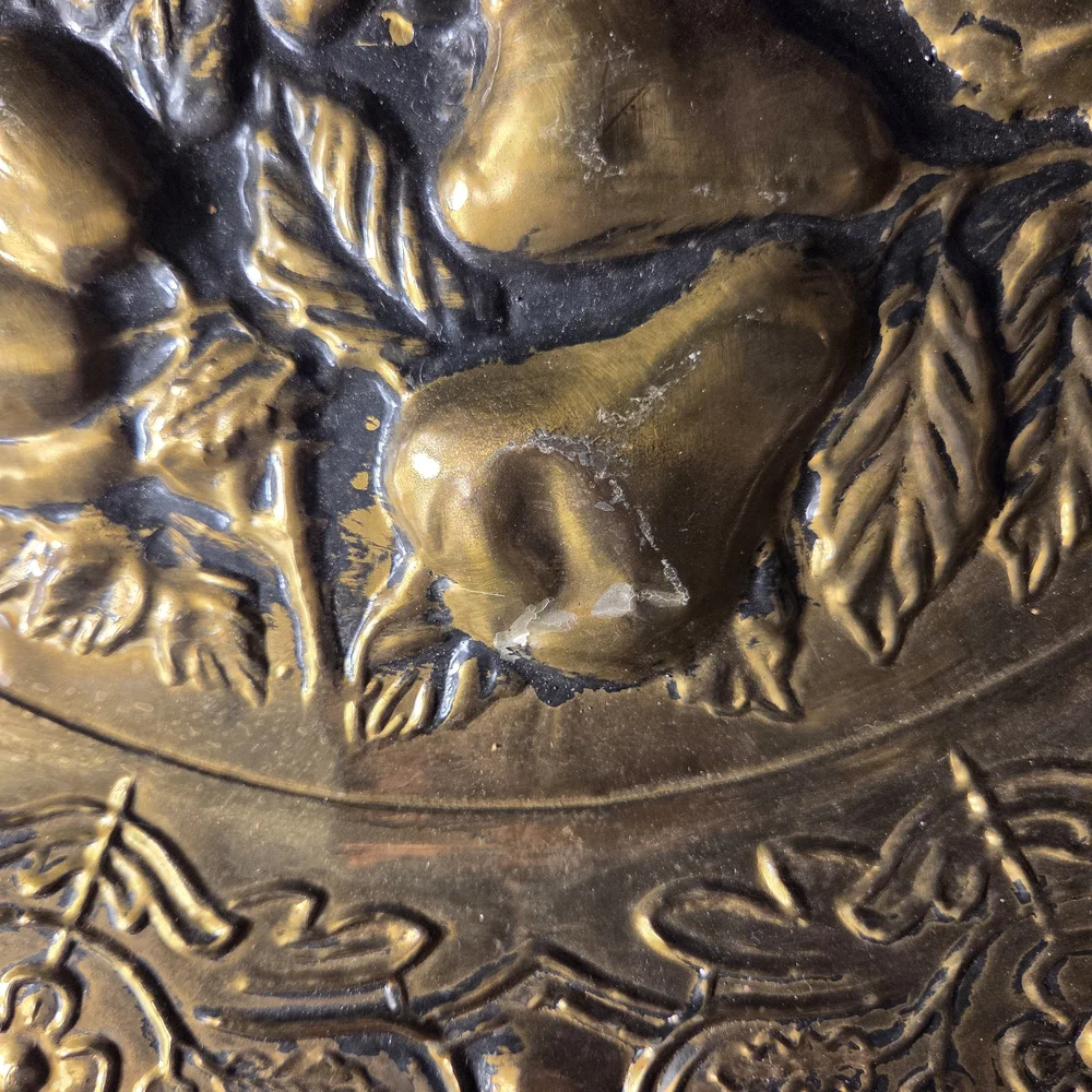 Vintage Gold Embossed Fruit Plate